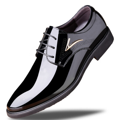 

Precentor fashion leather men&39s low-cut business casual shoes Men&39s patent leather shiny pointed men&39s shoes 1060 black 41