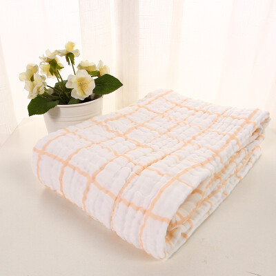 

Weier Beiru (WELLBER) baby elegant ya color 6 layer washed gauze bath towel light blue grid 115 * 115cm