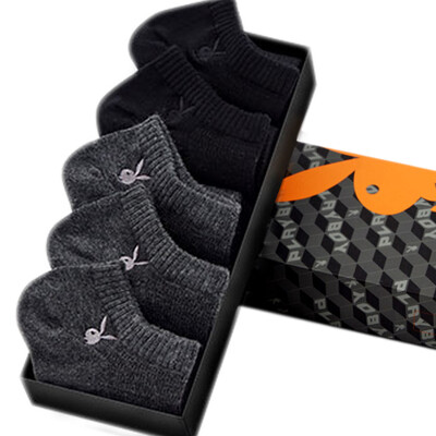 

[Jingdong Supermarket] Playboy (PLAYBOY) 2411 gift box 5 pairs of men and socks socks sports mesh breathable male socks men's cotton socks male black 2 dark gray 2 light gray 1