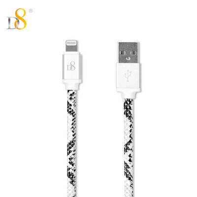 

D8 MFI Approved Apple Data Cord Leather Knit Fast Charge Source Line iPhone8X7plus6s65s Charge Data Cable 1 Meter Serpentine