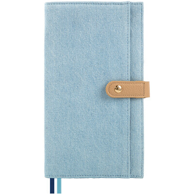 

Kinbor cotton&linen travel handbook notebook recipe core schedule handbook blue sky DTC0005