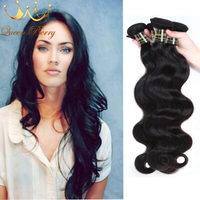 

8A Body Wave Human Hair 3pcs Queen Berry 100% Unprocessed Human Hair Orignal Human Hair 8-28inch Natural Black Color