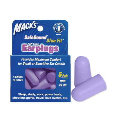 

Macks Anti-noise Soundproof Earplugs for Learning&Studying purple 5 pairs for youth