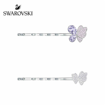 

SWAROVSKI Swarovski GEMINA palladium color lady crystal butterfly hairpin suit girlfriend gift 5277650