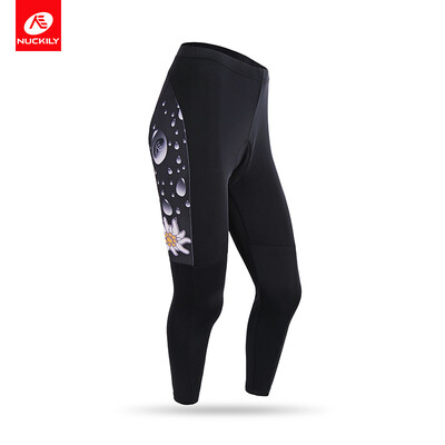 

NUCKILY Winter Women Sport Wear High Quality Sublimation Thermal Long Cycling Pants GF001