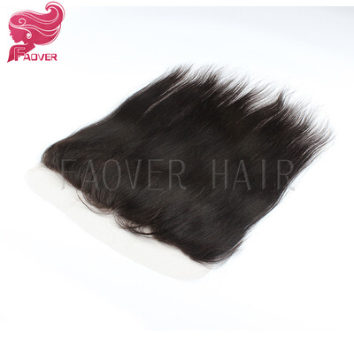 

Brazilian Virgin Hair Pre Plucked Lace Frontal 13x4 Silky Straight Nautral Color Bleached knots with Baby Hair