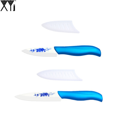 

Top Quality 3" 4" Ceramic Knife XYJ Brand Kitchen Knife Blue Pattern Blade ABS+TPR Handle Paring Utility Cooking Knife Hot Sale