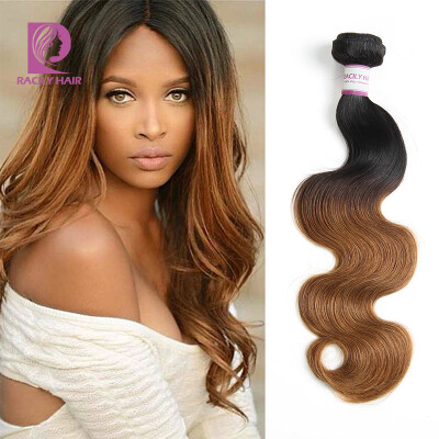 

8A Unprocessed 3 Bundle of Ombre Virgin Brazilian Body Wave Hair 1B 30 Two Tone Ombre Brazilian Virgin Hair Body Wave Weave 300g