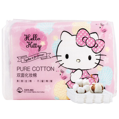 

Hello Kitty cotton makeup remover cotton beauty tools 240 cleansing unloading water mask double-sided natural cotton KT1302
