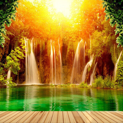 

Customized Size 3D Non-woven Photo Wallpaper Waterfall Natural Landscape Background Wall Mural Living Room Bedroom Wall Paper