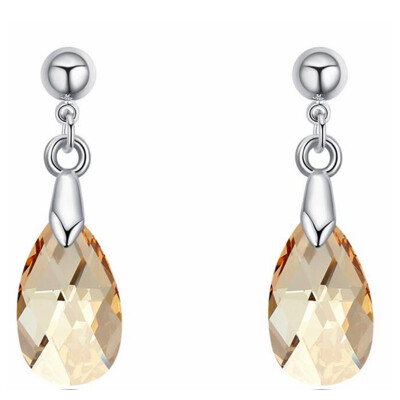 

Women Fashion Jewelry Water Drop Earrings Crystal from Austrian High Quality Accessories Simple Style Gift E27387