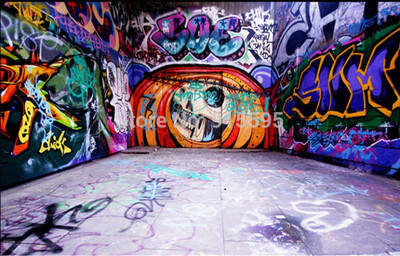 

Пользовательские обои Mural 3D Красочные граффити ретро Современный стиль Mural Детская комната Гостиная KTV Спальня Фон Обои