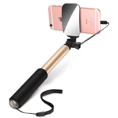 

Biya Zi BIAZE U28 wire remote control self-Shakin Lighting Interface mirrors telescopic self-stick for iphoneX 8 7plus 6s 5s 5c