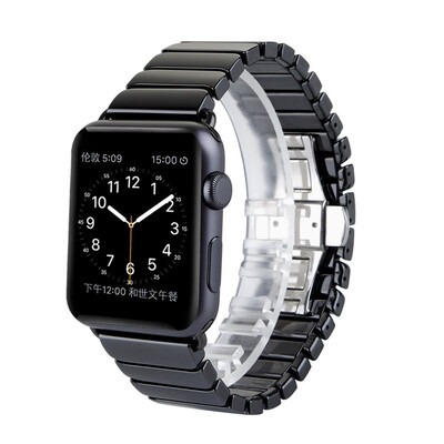 

нержавеющая сталь Замок бабочки Керамический браслет ремешок для Apple Watch 42mm 38mm Series 3/2/1