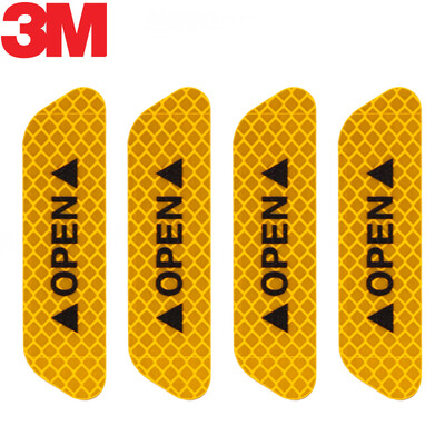 

3M Safety warning sticker 2593cm 4pcs Fluorescent yellow