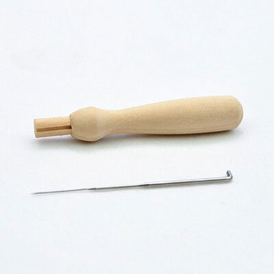 

DIY Felting Needles Wool Felt Pocked Tools Wooden Handle with A Needle
