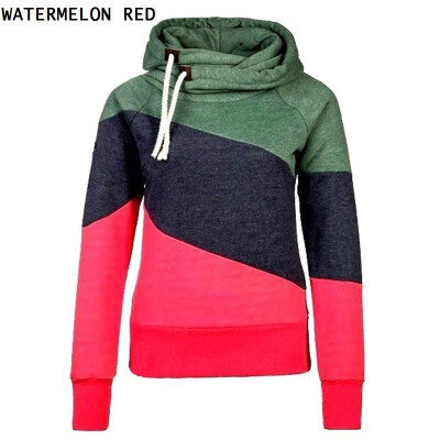 

New Arrival Women's Contrast Color Hoodie Fashion Hooded Cultivation Thickening Pullover Sweatshirts