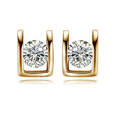 

Yoursfs® 18K Rose Gold Plated 03CT Simulated Diamond Studs Earrings Use Austrian Crystal Fashion Jewelry