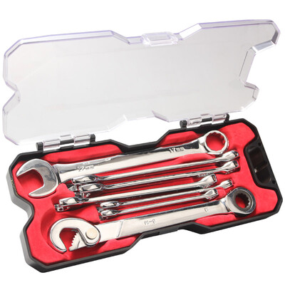 

Jimmy home JM-GT7 dual-use wrench set open plum wrench universal wrench home auto repair auto repair wrench hardware tools 8mm-17mm