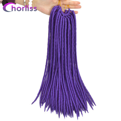 

Chorliss 18''Faux Locs Crochet Braids Hair Synthetic Braiding Hair Extensions 24 Strands/pack 100 g/pack Purple Brown Bule Color