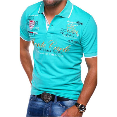 

Mens Fashion Personality Cultivating Short-sleeved Polo Shirts