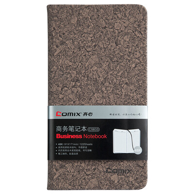 

Coix Comix 122 48K notebook cork leather office notebook Notepad C5833 dark brown