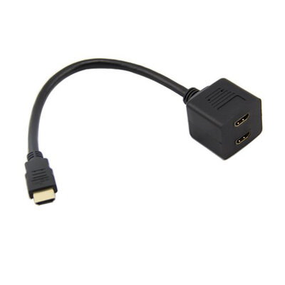 

Отель хуаюань HDMI мужчина к HDMI Женский двойной 1 на 2 путь на Y Splitter кабель адаптер для HD ТВ