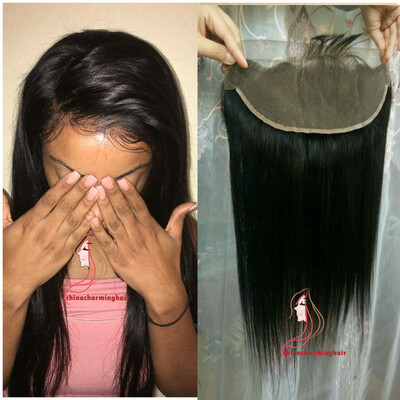 

Малайзийская прямая свободная часть 13x4 кружева Frontal Бесплатная доставка Remy Hair 100% Natural Human Hai