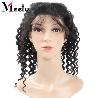 

Meetu Hair Deep Wave Virgin Hair Non-Remy Full Lace Human Hair Wigs 10-30inch Brazilian Deep wave Full Lace Wigs