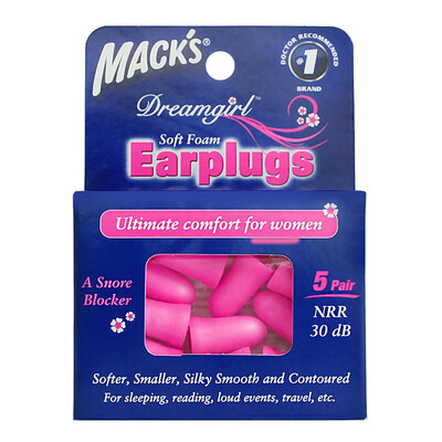 

Macks Anti-noise Soundproof Earplugs for Learning&Studying 5 pairs pink for women