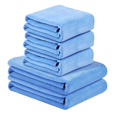 

CarSetCity Grinding Fiber Car Wash Towel Car Towel Absorbing Towel Wiping Car Auto Accessories 5 Piece Set CS-83120 Sky Blue