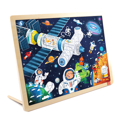 

TOI Wooden Jigsaw Puzzle with Storage tray (24/48/80/100pcs) for kids