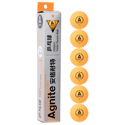 

Agnite table tennis 6 boxed 1 star yellow 40mmF2391Y