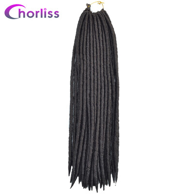 

Chorliss 18Faux Locs Crochet Braids Hair Synthetic Braiding Hair Extensions 24 Strandspack 100 gpack Purple Brown Bule Color