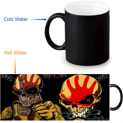 

Five Finger Death Punch 350ml12oz Heat Reveal Mug Color Change Coffee Cup Sensitive Morphing Mugs Magic Mug Milk Tea Cups