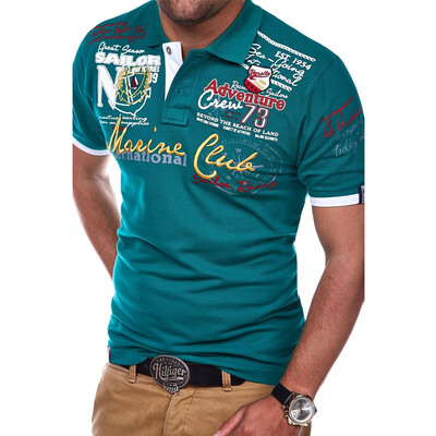 

Mens Fashion Personality Cultivating Short-sleeved Polo Shirts