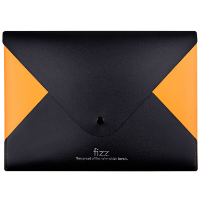 

Fizz thicken snap file bag color information bag portfolio office supplies orange FZ103003