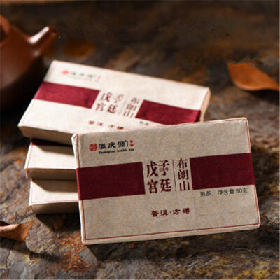 

C-PE134 2008 дворцовый кирпич Puer кирпичный чай 80g золотой бутон Yunnan Puerh чай Pu er спелый ча органический чай