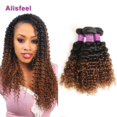

1b/30 Ombre Curly Hair Extensions Malaysian Ombre Curly Weave Human Hair Bundles Malaysian Ombre Curly Hair