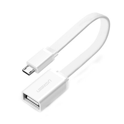 

Зеленый с разъемом Micro USB OTG кабель адаптера Andrews плоский кабель / U-телефон поддерживает Huawei / проса / Samsung / Meizu плоская белая линия 15см 10395