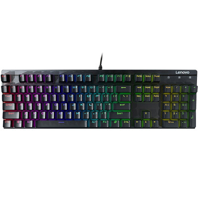 

Lenovo (Lenovo) MK300 RGB Симфония игра зеленой оси механические клавиатуры черный
