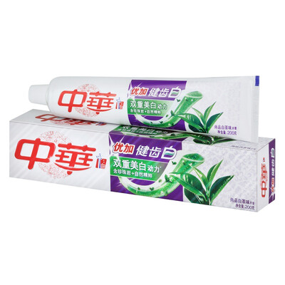 

China ZHONGHUA excellent health teeth white white tea toothpaste 200g