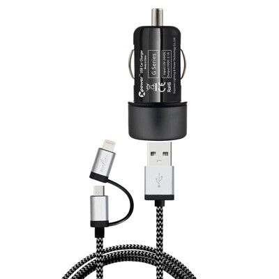 

FirstSeller МФО молнии для USB дата кабель зарядного устройства USBConnector+dc12 с/24В мини пуля Автомобильное зарядное устройство Адаптер для iPad с GPS от iphone5/6
