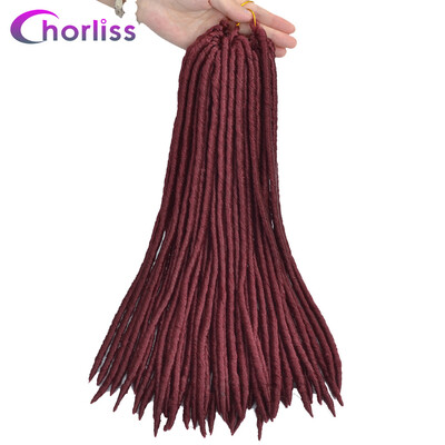 

Chorliss 18Faux Locs Crochet Braids Hair Synthetic Braiding Hair Extensions 24 Strandspack 100 gpack Purple Brown Bule Color