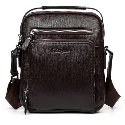 

DANJUE Genuine Leather Mens Messenger Bags Cow Skin Shoulder Bag Designer Crossbody Bag High Quality Real Leather Bag For Ipad