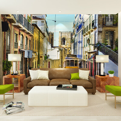 

Custom photo wallpaper European style retro roadway wall painting nostalgic living room bedroom study TV wallpaper mural