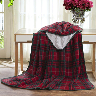 

SOMERELLE blanket double checkered fleece variants magic blanket - red 150 200cm