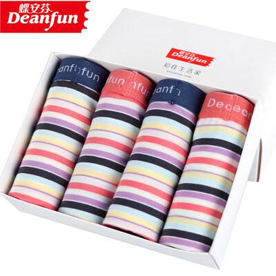 

Butterfly Ann Fens Underpants High Waist Stripe Pattern Modal Cotton Seamless Womens Boxer Shorts 4 Shorts Gift Box A XL Code