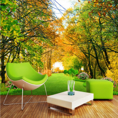 

Custom photo wallpaper Park Woods Trail 3D Landscape Background Drawings living room wall bathroom bedroom lobby wallpaper mural