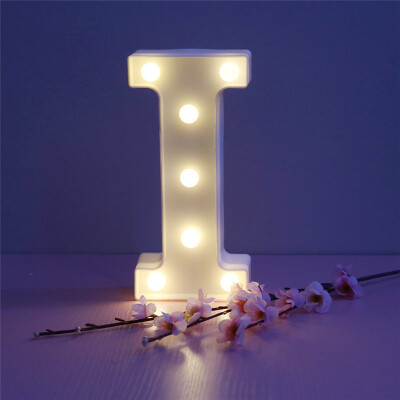 

WH 26 Letters White LED Night Light Marquee Sign Alphabet Lamp For Birthday Wedding Party Bedroom Wall Hanging Decoration